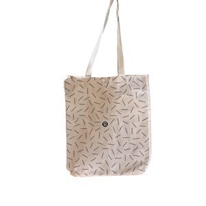 Lululemon athletica Large White Green Reusable Shopping Tote Bag